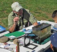 Testing stream water quality